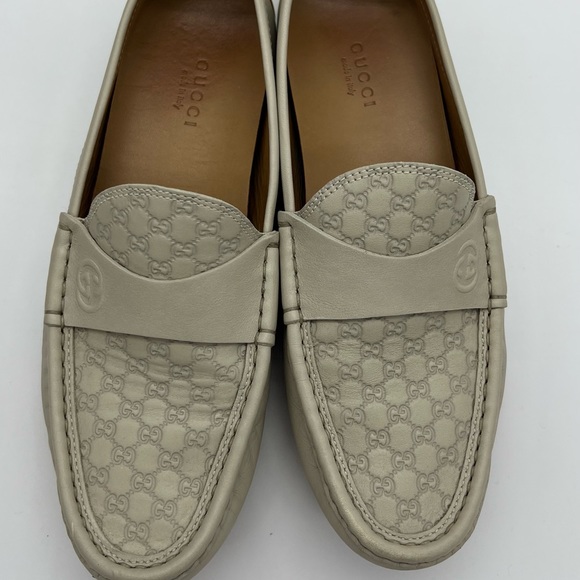 Authentic Gucci Guccissima ivory loafers - Picture 7 of 15